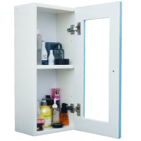 經典單門防水塑鋼浴櫃/置物櫃-藍色1入