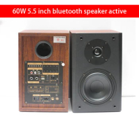 60W 5.5 Inch Home High Fidelity Active Speakers Bluetooth Speaker Coaxial Fiber Input Bookshelf Speakers Computer Desktop Audio