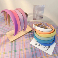 CX01 Cài tóc nữ xốp màu trơn màu pastel bơ sữa băng đô bờm tóc BULL.SHOP