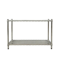 【dayneeds 日需百備】輕型 90x35x60公分 電鍍（鎖管）二層架(鐵力士架/收納層架/鞋架/展示架/層架/鐵架)