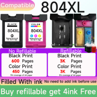 Hộp mực mực 804XL, Tương thích với HP804 và Envy Photo 6220, 6252, 6255, 6258, 6222, 6230, 6232, 623