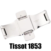 Stainless Steel Butterfly Buckle Universal Metal Clasp Double Press Button for Tissot 1853 T035617 T035439 Watch Accessories