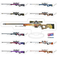 Móc Khoá, Mô Hình Standee CS GO Sniper AWP Dragon Lore Trang Trí Bàn Học, Làm Việc Women Nữ