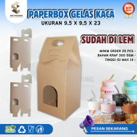 SUDAH DI LEM - PAPERBOX GELAS KACA BOX MUG DUS KEMASAN BOX PACKAGING SOUVENIR GIFT MUG GELAS BOTOL J