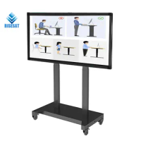 85inch Movable support Load capacity 100k Height Adjustable Big size Electric TV lifts TV Stands for 52"~85" TV RS-TV4S-2S