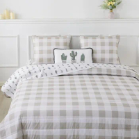 Cotton Bedspread - Solid Color Quilt with 2 Pillow Shams: Lightweight Modern Quilted Bedspread, Minimalist Bedding, Summer