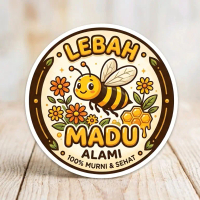 stiker lebah madu murni asli stiker keren