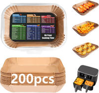 200PCS Air Fryer Liners for Ninja: Higher Non-Stick Parchment Paper Liner for Ninja DZ201/DZ401 Dual