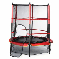 Household Child Safety 140 cm Trampoline Round Bouncing Bed With Protective Net Bouncing Bed Indoor Fitness Equipment
