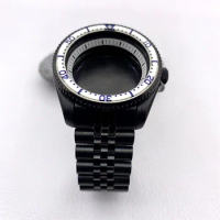 NH35 Case Seiko SKX007 Watch Case Fit NH35 NH36 7S26 Movement Crown at 3.0 Diver Watch Cases Install Stainless Steel Watch Stap