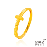 【金緻品】黃金戒指 存在 0.58錢(5G工藝 純金女戒子 中性 T型 T字 簡約 帥氣 歐美)
