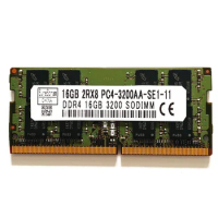 DDR4 RAM 16GB 3200 SODIMM Laptop Memory 16GB 2RX8 PC4-3200AA-SE1-11 1.2V