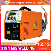 HITBOX Semi-automatic Welding Machine MIG-250 3 in 1Tig Mig Mini Welding Inverter Machine Welder