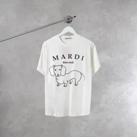 Kaos MARDI MERCREDI DOG DJANJI SIDE BLACK WHITE TSHIRT REGULAR 100% ORIGINAL 54X67CM