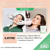 Facial Express + Rejuran HB (1 cc) Injection + DNA Salmon PDRN (2 cc) + Juva by ZAP Juvathione with 