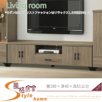《風格居家Style》貝拉灰橡色6尺長櫃/電視櫃 378-2-LM