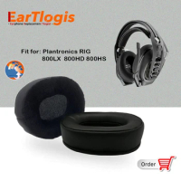 EarTlogis Replacement Ear Pads for Plantronics RIG 800HD 800LX 800HS 800 HD LX HS Headset Parts Earmuff Cover Cushion Pillow