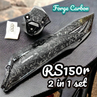 RS150 V1 V2 EXHAUST COVER CARBON FORGE CELUP SET WITH END CAP + SCREW 3 BIJI GOLD