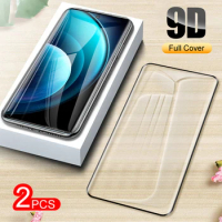 2Pcs Full glue curved Tempered Glass For vivo X100 Pro 2023 screen protector vivox 100 100pro X 100 6.78 inches protective glass