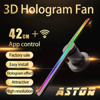 42cm 3D hologram display 3D hologram fan holographic advertising light 3D LED fan wifi app control customized display