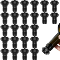 24Pcs Wine Stopper Set Silicone Wine Vacuum Stopper Resealable Wine Preserver Saver Stopper Reusable Safe Wine Keeper Stopper