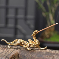 1Pc Dragon Incense Holder Mini Metal Gold Stick Burner Small Sandalwood Censer Aromatherapy Desktop Decoration
