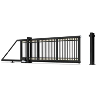 Security remote control cantilever sliding home gate system