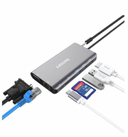 AZDOME 【日本代購】8 in 1 USB Type C 集線器4K HDMI 1000Mbps