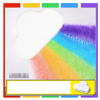 牛奶香味彩虹雲朵泡澡球兒童氣泡彈(200克*1塊)