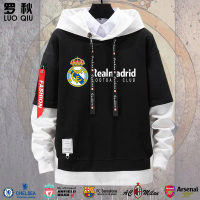 2025 Real Madrid Arsenal AC Milan Chelsea European Football Champions League Patchwork Hooded Sweats
