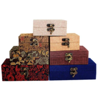 Chinese Calligraphy Painting Stamp Gift Box Linen Gift Jewelry Stamp Storage Box Private Name Seal Collection Storage Boxes