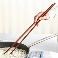 實木加長木筷子家用撈面筷火鍋筷防燙油炸筷炸油條筷子