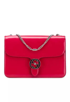 Gucci 二手 Gucci 中型漆皮美元互扣式 G 斜挎包