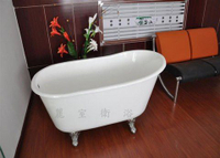 【麗室衛浴】BATHTUB WORLD NH-1015 高級獨立式鑄鐵浴缸 135公分