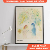 Tranh treo tường, Vintage Exhibition Marc Chagall Daphnis and Chloe Poster, Abstract Art, Retro Wall