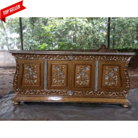 buffet biola jati , gold glossy type minimalis PUSAKA JATI JEPARA