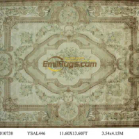 Top Fashion Tapete Details About 11.6' X 13.6' Hand-knotted Thick Plush Savonnerie Rug Carpet Made To Order ysal446gc88savyg2
