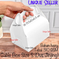 [Isi10] Dus Jinjing IVORY S 13.5x10x6.5 cm Gable Box Hampers Gift Box Putih Dus Kue Roti Toples Boto