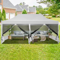 10x20 Pop Up Canopy Tent Sidewalls, Heavy Duty Party Tent Mosquito Netting Wall, for Travelling, Picnic, Camping