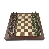 Chess Board Game Classic Chess Pieces Wooden Chessboard Chess Game Set Parent-child Gifts Adult Educational Entertainment