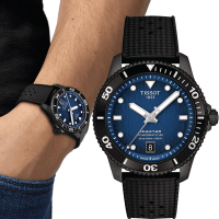 TISSOT 天梭 官方授權 Seastar 1000 海星300米潛水 機械錶 手錶 -40mm T1208073704100