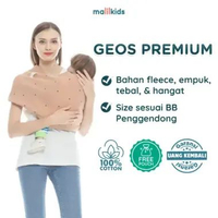 Malilkids Gendongan Bayi Instan Geos Premium L Polka Gold