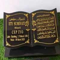 NISAN PRASASTI MAKAM BATU NISAN BENTUK BUKU GRANIT TILE ukuran 40x30 CM