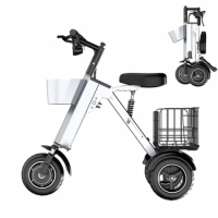 Foldable Electric Tricycle For Adults 36V Mini Electric Scooter Bike Portable 3 Wheels E-Bike With Reverse Function