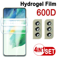 4IN1 Safety Gel Film For Samsung Galaxy S21 FE 5G S20 2PCS Screen Hydrogel Protector+2PCS Camera Glass Samsun Glaxy S21Fe S20Fe