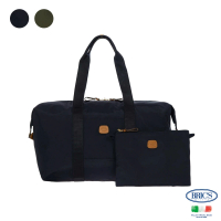 【BRIC S】新 義大利時尚 X-Bag 2合1摺疊旅行袋 附小側背包背帶(旅行袋/ 摺疊收納袋/購物袋)
