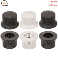 1pc 38x25mm CNC Machined Solid Aluminum Knob Button Amplifier CD Player Preamp DAC Potentiometer Rotary Switch Volume Control