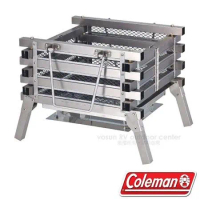 【美國Coleman】2用變形金剛多功能不鏽鋼焚火台/烤肉爐架(附燒烤網+收納袋)/CM-23233