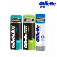 Gillette 吉列 經典柔順刮鬍泡/剃鬚膏(敏感肌333g/清新檸檬333g/冰涼清爽245g)