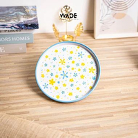 Set piring Keramik | Serie lukis Bunga Sakura | Handmade By Wade Keramika Piring 01 S